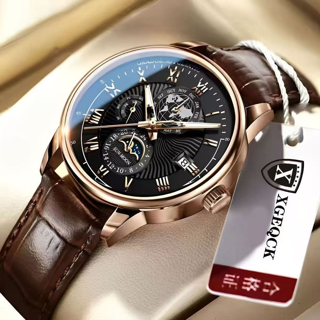 Moon Phase Quartz Watch